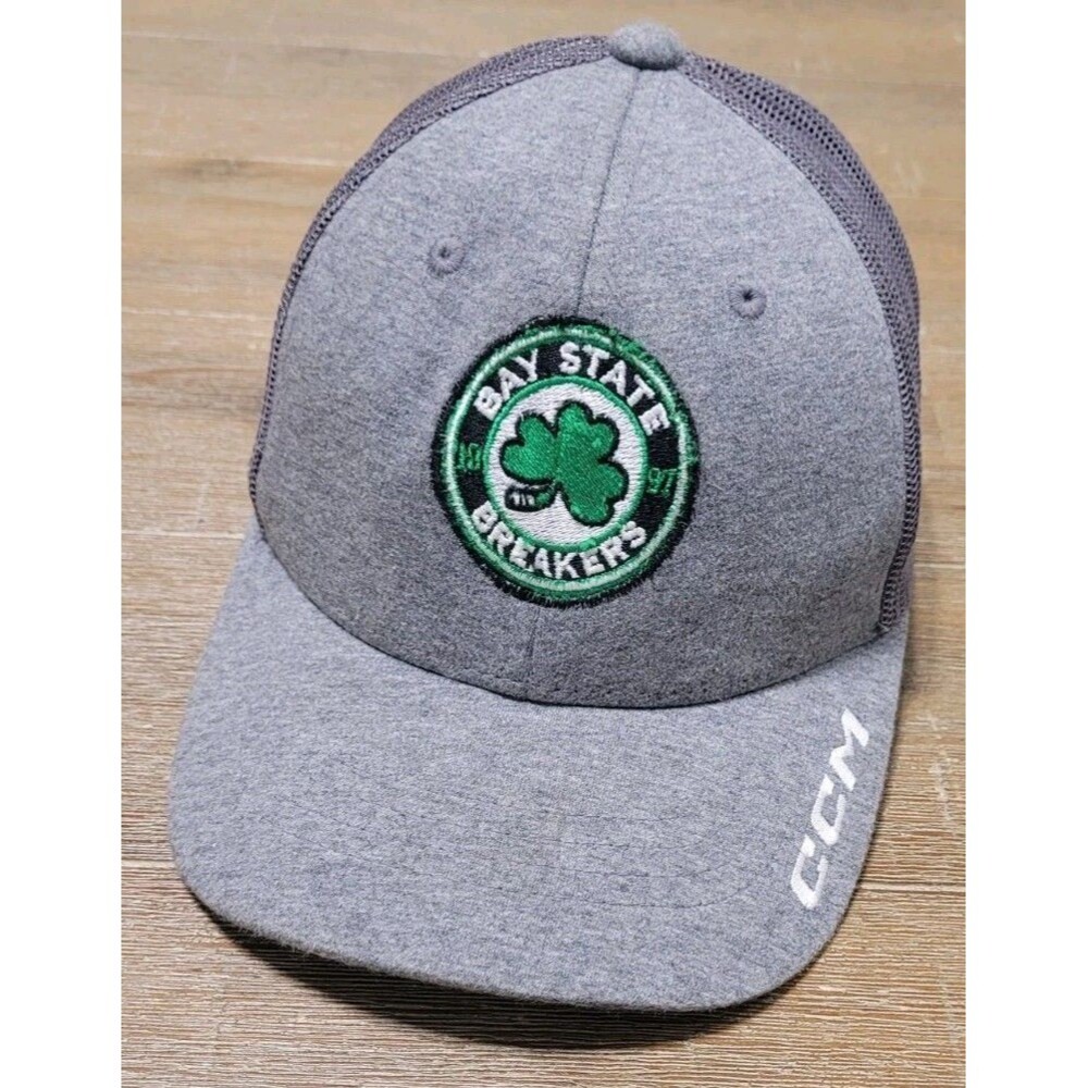 Bay State Breakers CCM Hat Mass Hockey State Champs Gray Snapback Cap Rockland